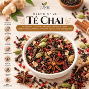 Blend N° 25 - TE CHAI (Te verde, te negro, clavo, jamaica, jengibre, anis estrellado, pta rosa)