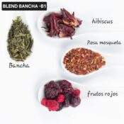 Blend linea importada - B1 - Te BANCHA, hibiscus, frutos rojos, rosa mosqueta