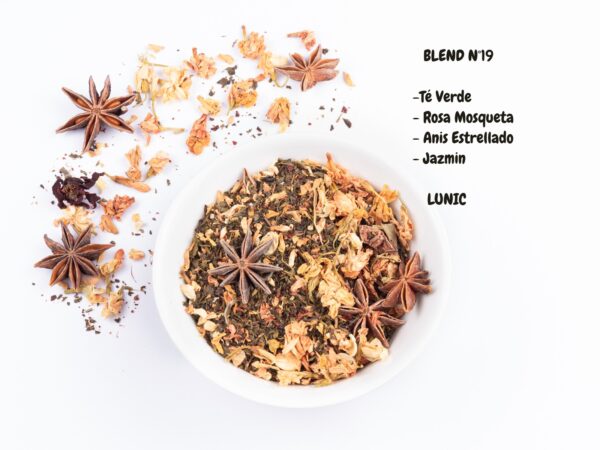 Blend Nº 19 - Té verde, rosa mosqueta, anis estrellado y jazmin