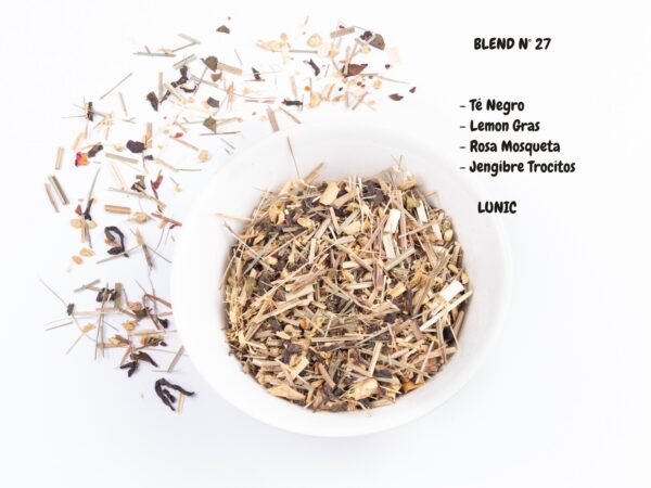 Blend Nº 27 - Té negro, lemon grass, rosa mosqueta y jengibre