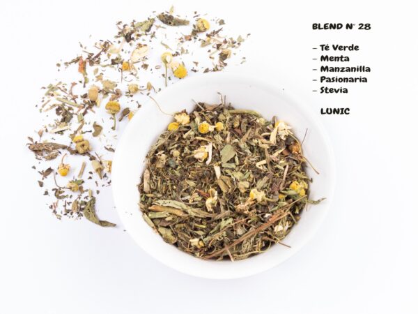 Blend Nº 28 - Té verde, menta, manzanilla, pasionaria y stevia