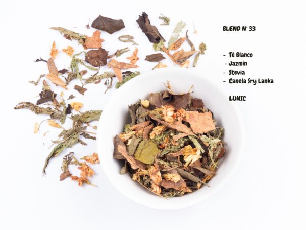 Blend Nº 33 - Te blanco, jazmin, stevia y canela