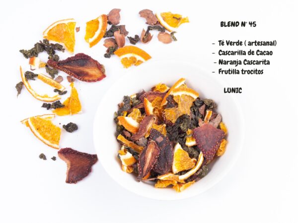 Blend Nº 45 - Te verde secado artesal, cascarilla, naranja y frutilla