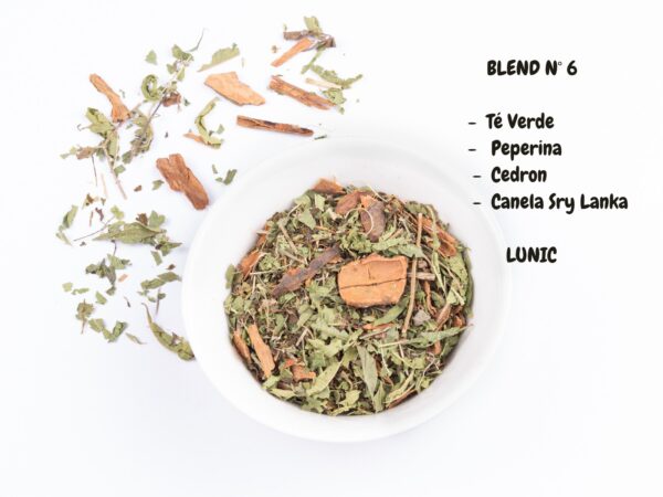 Blend Nº 6 - Té verde, Peperina, Cedrón y canela