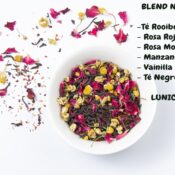 Blend Nº 43 - TE ROOIBOS , ROSA , ROSA MOSQUETA, MANZANILLA , VAINILLA , TE NEGRO