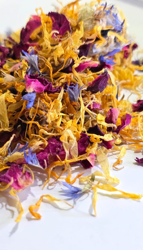 Flores secas mixtas premium - CD 8 (Rosa, calendula y petalos aciano) - Image 2