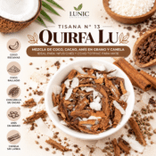 TISANA N° 13 - QUIRFA LU - (COCO EN ESCAMAS, COCO RALLADO, CASCARILLA DE CACAO, ANÍS EN GRANO Y CANELA DE SRI LANKA)