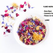 Flores secas mixtas premium - CD 8 (Rosa, calendula y petalos aciano)