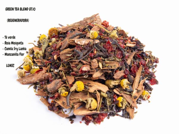 GREEN TEA (BLEND de te verde) - GT10 Te verde , Rosa Mosqueta , Canela , manzanilla (REGENERADORA, ANTIOXIDANTE)