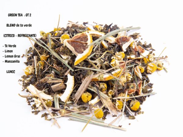 GREEN TEA (BLEND de te verde) - GT2 Te Verde , Limon , Lemon Gras , Manzanilla (CITRICO - REFRESCANTE)