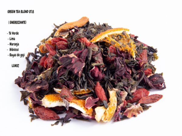 GREEN TEA (BLEND de te verde) - GT8 Te Verde , Lima , Naranja , Hibiscus ,Bayas de goji ( ENERGIZANTE)
