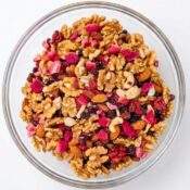Mix de Frutos DEL BOSQUE (nueces, almendras, castañas, avellanas, pasas morochas, pasas rubias, bayas de goji, frutilla y frambuesa)
