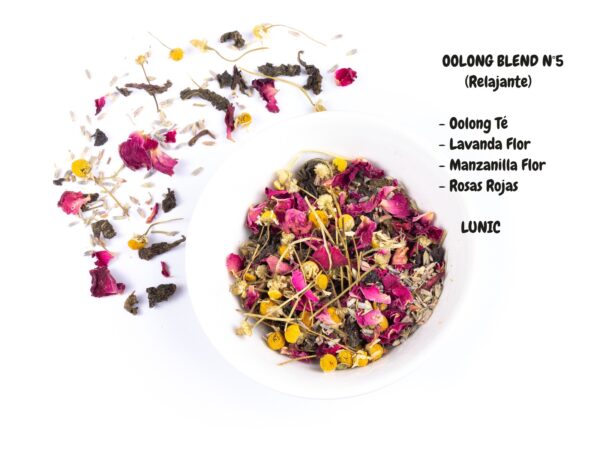 BLEND OOLONG (Te azul) - OL5 (Relajante) OOLONG, LAVANDA FLOR, MANZANILLA, ROSAS ROJAS
