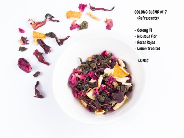 BLEND OOLONG (Te azul) - OL7 (Refrescante) OOLONG, HIBISCUS, ROSAS, LIMON