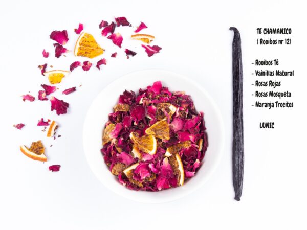 TE ROOIBOS BLENDS (R12) - ROOIBOS ,VAINILLA ,ROSA ROJA ,ROSA MOSQUETA,NARANJA (TE CHAMANICO)
