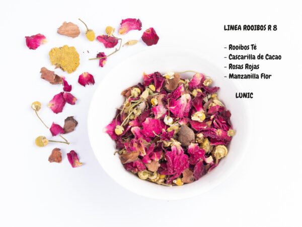 TE ROOIBOS BLENDS (R08) - ROOIBOS, CASCARILLA DE CACAO, ROSAS ROJAS Y MANZANILLA