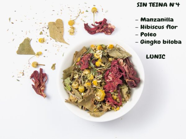 SIN TEINA Nº 4 - MANZANILLA, HIBISCUS, POLEO, GINGOBILOBA