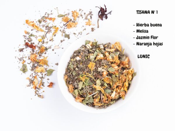 Tisana Nº 1-Topping para mate (Hierba buena , Melisa , Jazmin , Naranja hojas)