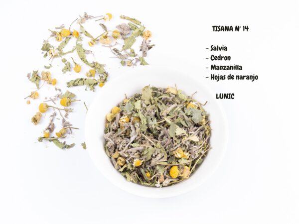 Tisana Nº 14-Topping para mate (Salvia, Cedron, manzanilla, hojas de naranjo)