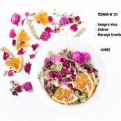 Tisana Nº 24 - Topping para mate SIEMPRE VIVA , ROSAS , CEDRON  , NARANJA  CASCARITAS