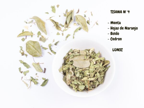 Tisana Nº 4-Topping para mate (Menta , Hojas de Naranjo , Boldo , Cedron)