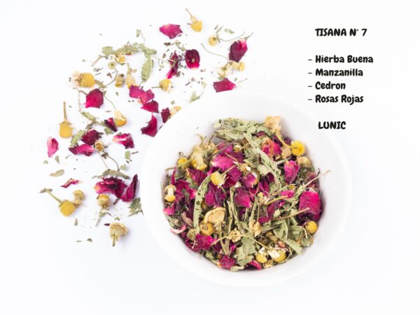 Tisana Nº 7-Topping para mate (Hierba buena, Manzanilla, Cedron, Rosas)