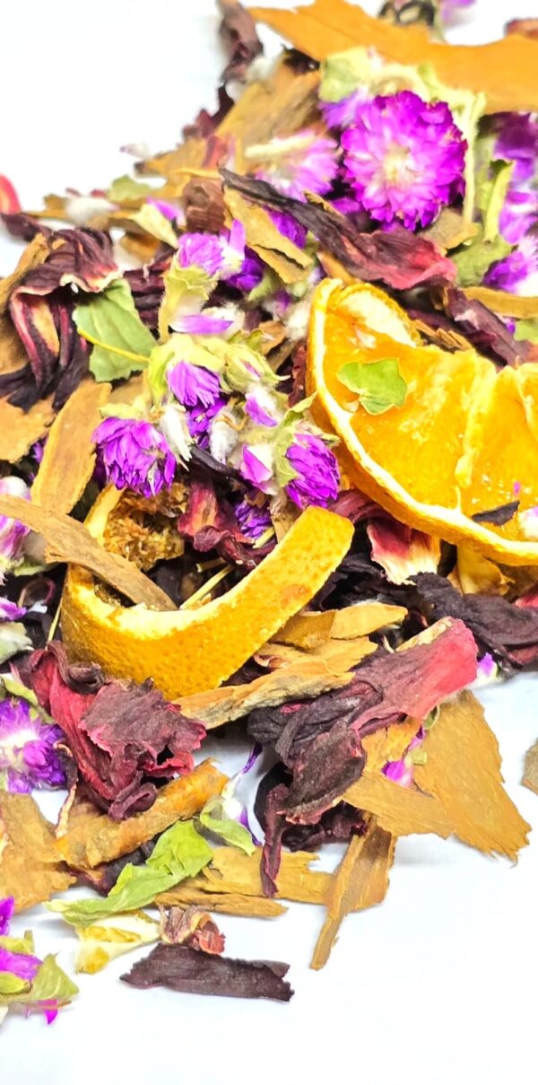 Tisana Nº 19 - Topping para mate SIEMPRE VIVA , HIBISCUS , NARANJA  , CANELA - Image 2